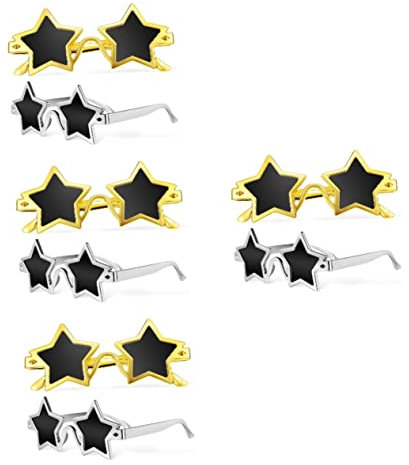 Sosoport 8 Paare Gläser brille für kinder lustige Sonnenbrille Party-Sonnenbrille für Erwachsene Brille Brillen Pentagramm-Sonnenbrille Trend schmücken Dekorationen PVC