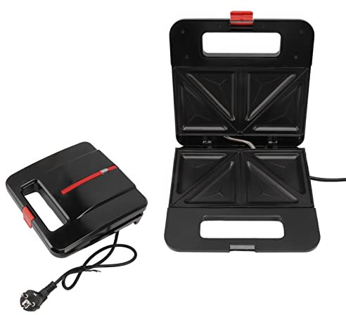 Panini Press, Sandwich Press Sandwichera Pequeña 4 Rebanadas Panini Press Grill Placa Antiadherente Temperatura Ajustable Fácil De Limpiar Para El Hogar Cocina Hotel