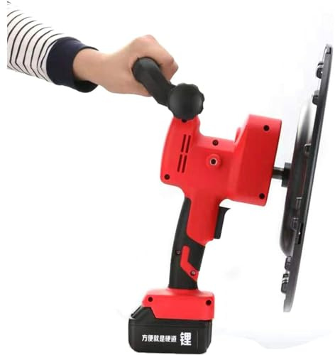Dfdieratve Lucidatrice per Lisciare Le Pareti con Cazzuola Elettrica, Frattazzo per Mastice Cementizio con Regolazione a 6 velocità, per Malta per Intonaco Elettrico,twobatteryversion