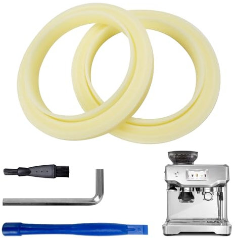 2Pcs Coffee Machine Brew Group Head Seal Gasket,54mm Silicone Steam Ring Grouphead Gasket Replacement Part for Breville Espresso Machine 878/870/860/840/810/500/450/ Sage 500/870/875/880/810/878