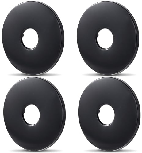 Isslly Paquete de 4 bridas grandes para brazo de ducha, placa redonda de repuesto de 3.15 pulgadas, placa de cubierta de tubo de ducha de acero inoxidable para brazos de cabezal de ducha (diámetro