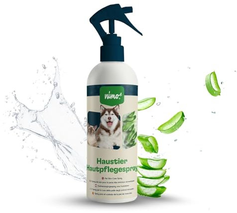 nimo® Haustier Hautpflegespray | Hautpflege für Hunde, Katzen mit Aloe Vera & Panthenol | Regeneration der Haut bei Trockenheit & Entzündungen | gegen Juckreiz & Reizung | bei Ungezieferbefall, Milben