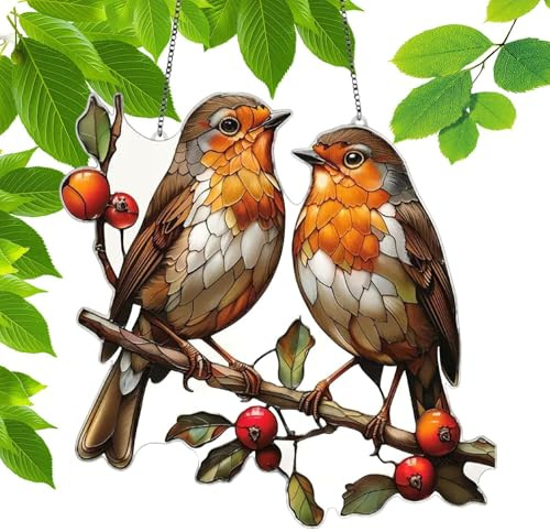 Bird Suncatchers for , Sun Catcher for , Colourful Bird Window Decoration, Multicoloured, Home Wall Garden Decoration, Double Side Sun Catcher for Patio Garden