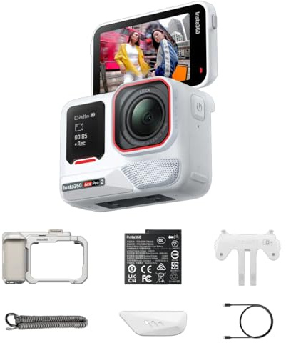 Insta360 Ace Pro 2 Xplorer Bundle - Action Camera con risoluzione video 8K, colore: Bianco artico