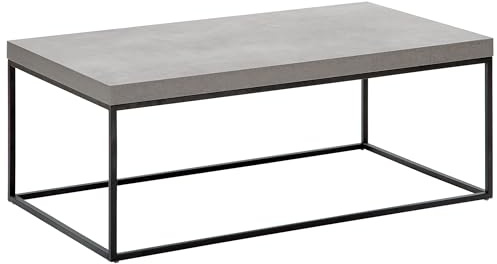Couchtisch rechteckig schlicht modern Betonoptik schwarz Delano