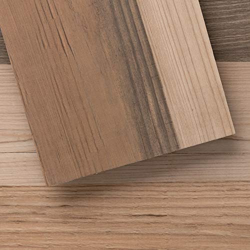 Lucida USA Dalles de sol en vinyle de luxe | Revêtement de sol adhésif à décoller et à coller pour installation à faire soi-même | 36 planches aspect bois | Base Core | 54 m²