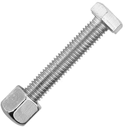Sechskantschrauben M5x20 mm mit Hutmuttern M5 aus Edelstahl A2 (10 Stück) | DIN 933 & DIN 917 - Maschinenschrauben - Kappenmuttern niedrige Form von MESAROS®