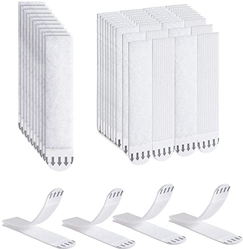 Ainiv Klebestreifen 32 Paar/64 Streifen, Bilder-Montagestreifen, Bilder Aufhängen ohne Bohren Klettband Selbstklebend Streifen halten bis zu 1.7 kg, Rückstandslos, Geeignet für Fotorahmen,Dekorationen