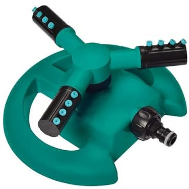 Bigleap Garden Sprinkler 360 Degrees Adjustable Rotation Lawn Sprinkler Oscillating Water for Yard Large Area Plant Irrigation and Kids Playing (Sea Green)