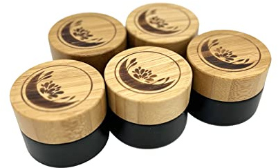 Wachsmann – leere Glastiegel mit Bambusdeckel (5 ml, 20 ml, 50 ml oder 100 ml) – auslaufsicher, dickes Milchglas – nachhaltige Kosmetikbehälter für DIY Kosmetik, Cremes & Salben