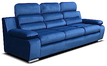Robin Inspire Amber Schlafsofa 3-Sitzer Kronos Dunkelblau | Schlaffunktion, Bettfunktion, Kronos-Stoff, 238x96x95 cm, Schlafcouch, Sofa fürs Wohnzimmer und Schlafzimmer