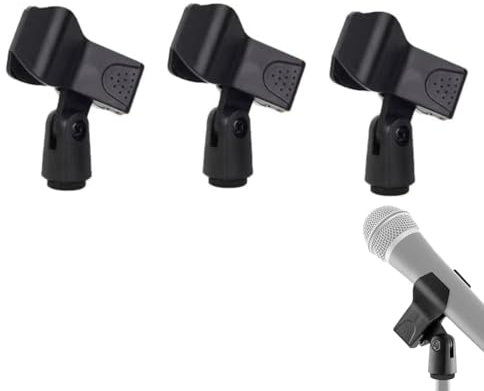 JJiaoLinin 3 Pièces Pince Micro, Support Universel de Microphone Clip de Qqualité à Ressort pour Microphone Pour Conférences, Podcasts, Conférences, Concours