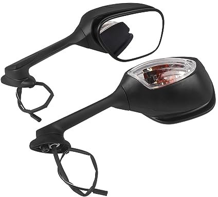 BLNETU Motorradspiegel Motorradspiegel Für Suzuki GSXR750 GSXR600 K6 K11 2011-2015 GSXR 1000 K9 2009-2013 Motorrad Faltbare Blinker Rückspiegel Motorradspiegel