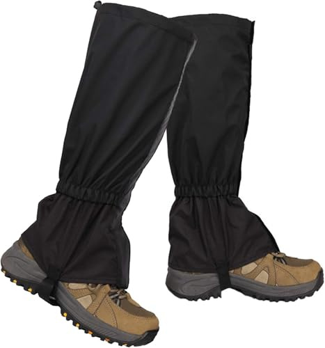 La Nago Waterproof Outdoor Gaiters Durable and Adjustable Footwear Hiking Gaiters Snow Boots Gaiter for Mountain Biking, Climbing, Hiking, Outdoor Activities Protection Against Snow Rain Mud Wind