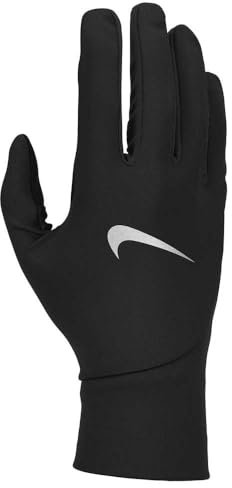 Nike Herren Pacer Lightwei Running-Handschuhe, Black/Black/Silver, L