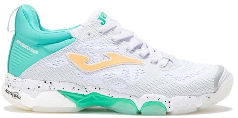 Joma B.Breston Lady 2532 BBRESLS2532 - Zapatillas de Balonmano para Mujer, Color Blanco/Turquesa, Blanco, 40.5 EU