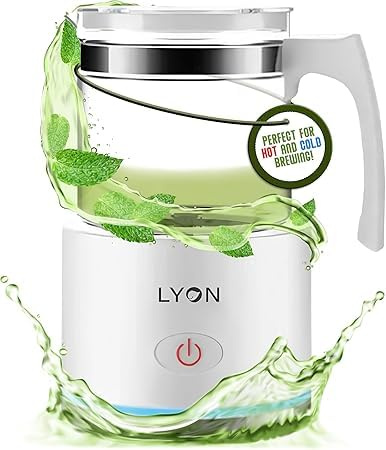 Matcha Machine - Electric Matcha Tea & Foam Maker Tea Brewer, One Touch Tea Maker, Hot or Cold Matcha Tea Brewer - Glass Tea Kettle - Ultimate Tea Brewing Experience