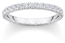 THOMAS SABO Ring in zartem Design mit weißen Steinen Recyceltes 925 Sterling Silber Zirkonia TR2467-051-14