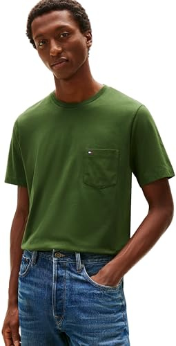 Tommy Hilfiger Uomo T-Shirt Maniche Corte Essential con Taschino sul Petto
