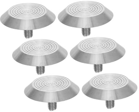 Mikikit Clous Podotactiles en Acier Inoxydable Argentés 6pcs pour Trottoirs et Métros, Marqueurs Tactiles Antidérapants pour Sécurité Améliorée des Personnes Malvoyantes