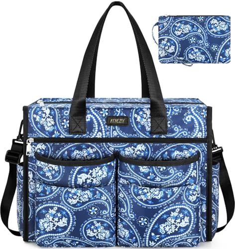 ITIEZY Shopper Tasche Damen Groß, Wasserdicht Handtasche Tote Bag mit 18 Taschen 16 Zoll Laptoptasche Lehrertasche Arbeitstasche damen mit Reißverschluss für Uni Büro Arbeit Reisen