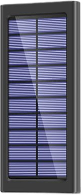 Solar Charger Power Bank – 10000mAh Portable Battery Pack, Outdoor USB Charger | Compact External Power Supply for Hiking, Travel, Camping, Mobile Phone Charging at Home, Garden, Holiday Trips
