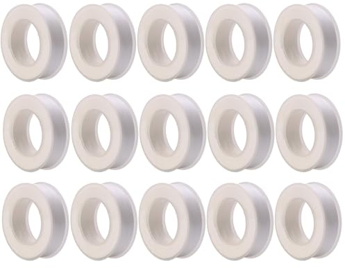 ChAusa 15 Rouleaux Teflon Plomberie, Prévention des Fuites Joint Plomberie, Teflon Ruban, pour Tuyaux Raccords Douche Baignoire Chauffage, Haute Résistance aux Températures et Anti Fuites