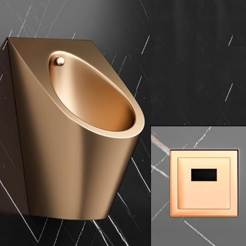 Urinario de pared de acero inoxidable 304 con sensor automático, diseño comercial antiolores, a prueba de salpicaduras y sistema de descarga de alta eficiencia para baños masculinos.
