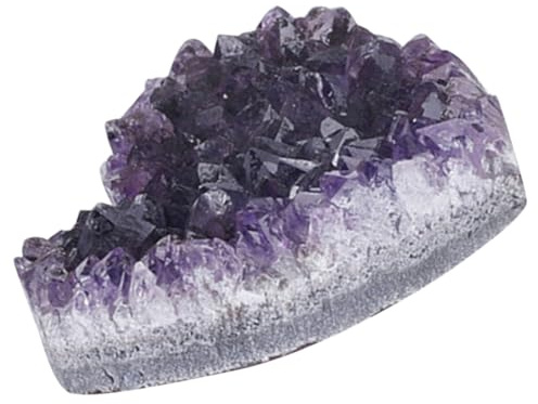 GARVALON Cristallo di Quarzo Viola Naturale Forma Cuore Decorazione da Scrivania con Pietra Cristallo Adornamento Minerale per Casa e Ufficio Dettagli Raffinati e Facile da Pulire