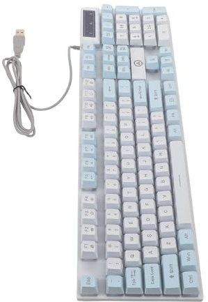 SHINEOFI Tastiera Meccanica Gaming 104 Tasti Abs per PC e Laptop | Retro, Tasti a Risposta Rapida, Copritasti Robusti, Uso Ufficio e Lavoro