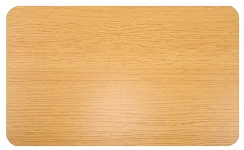 HOODANCOS Tablero Rectangular de Madera Maciza para Mesa de Centro 50 X 30 Cm, Tapa de Repuesto para Mesa Auxiliar de Cocina y Oficina, Superficie Resistente Color Nogal Claro, Encimera