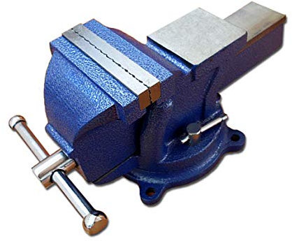 Vago-Tool 100 mm Schraubstock Amboss 360° Drehteller, Schwarz