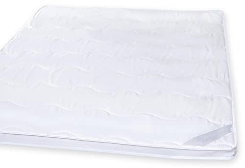 aqua-textil Ambiente Unterbett 180 x 200 cm weiß Mikrofaser Matratzenauflage Hohlfaser Füllung Auflage Matratzenschoner