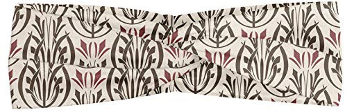 ABAKUHAUS Jugendstil Halstuch Bandana Kopftuch, Mittelalterliche Inspired Floral Curved Klassisches königliches Blatt Design, Elastisch und Angenehme alltags accessories, Armee-Grün Getrocknete Rosen