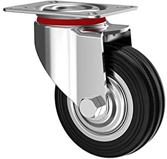 Kippen 1601B1 - Rueda Industrial con Placa Giratoria Diámetro 100mm