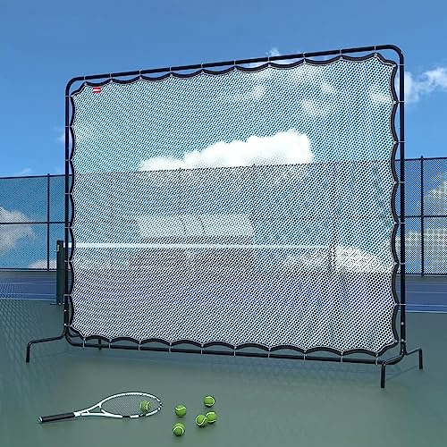 Rete da Tennis da Rimbalzo 9,5 X 7ft - Muro di Pratica per Sport di Racchetta e Palla A Mano - Tabellone per Allenamento All'aperto in Cortile