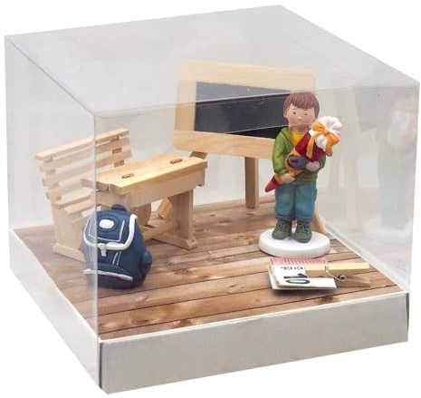 ZauberDeko Geldgeschenk Verpackung Geschenk Schulanfang Einschulung Junge Schulbank 8 x 14 cm