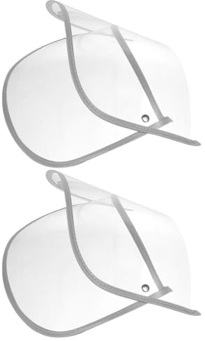 Regenhaube mit, transparenter Kunststoff-Regenhüte, wasserdicht, Regenschal, Flip-Baseballkappe, Gesichter, Schilde für Damen und Herren, 2 Stück