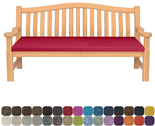 KUZRZNH Bankauflage Bankkissen Stuhlkissen mit abnehmbarem Bezug, Gartenbankauflage Bankpolster Schaukel Sitzauflage für Küchen/Erkerfenster/Fensterbank/Terrasse140 X 50 X 8cm, Rot