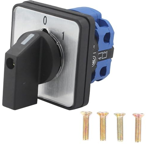 Universal Nockenschalter 2-Position,690V 25A Drehschalter,Luftdichte Design 2 Polig Umschalter Wechselschalter,Nockenwechselschalter für Fabriken,Werkstätten,Maschinen,Industriellen Produktionsanlagen