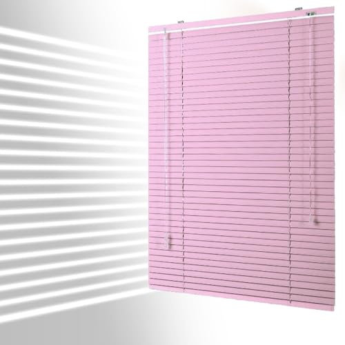 Aluminium Jalousette Sichtschutz Jalousie Für Fenster, W30-150cm Horizontale Jalousien Für Bad Küche Schlafzimmer(Pink)