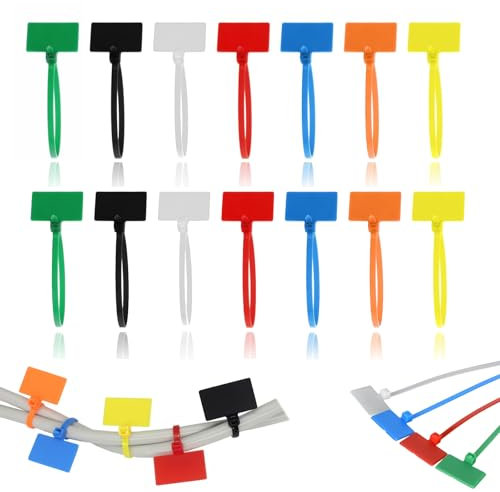 300 Stück Kabelbinder Beschriftungsfeld, Etiketten für Kabel Bunt Kabelbeschriftung Etiketten 150mmx3mm Kabelmarkierung Tags für Kabelmanagement Gartenarbeit