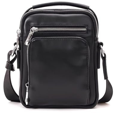 LVUNZJCA Brusttasche für Herren Einfache Leder-Umhängetasche for Herren, leicht, Business Umhängetasche für Herren