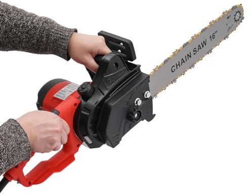 Motosierra eléctrica de 2000 W, motosierra eléctrica de 16 pulgadas, 800 r/min, con lubricación automática, para cortar todo tipo de madera