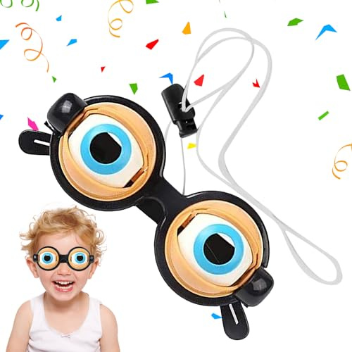 usefulbeauty Funny Eyes Brille - Lustige Kostüm Augen Brille Streich | Gag Accessoire Kostümzubehör für Halloween Partys Themenfeste Cosplay Fotografie Geburtstag