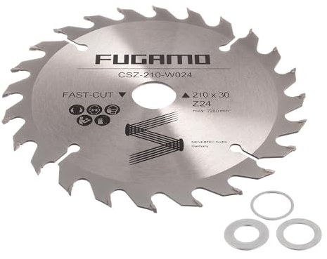 HM Kreissägeblatt Ø 210 x 30/25,4/20 / 16 mm 24 Zähne Sägeblatt für Holz