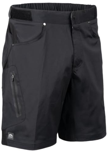 ZOIC Ether Short - 9 Inseam Men's Mountain Bike Cycling Shorts, Black, Large