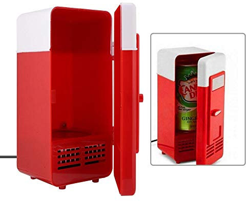 Caredy Mini Portable Compact Personal Fridge, Electric Cooler & Warmer, PC USB Mini Refrigerator, Beverage Drink Can Cooler, 65L Capacity