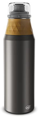 alfi ENDLESS BOTTLE 900ml, spicy mustard, leichte Edelstahlflasche, absolut dicht mit Drehverschluss, für Kohlensäure, ohne Fingerabdrücke, spülmaschinenfest, BPA-frei