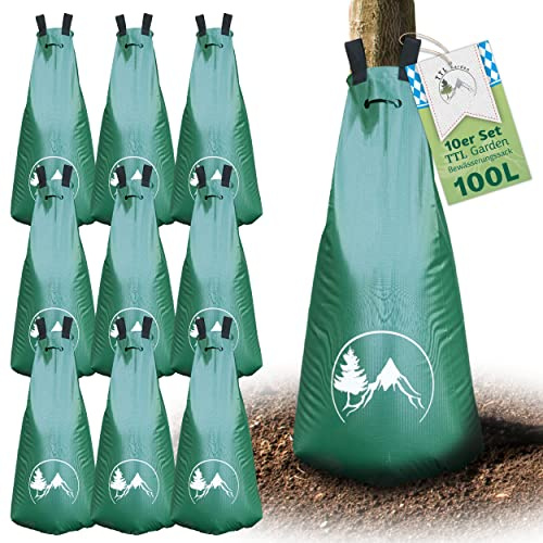 TTL GARDEN 10x 100L Baum Bewässerungssack - 400g/m² PVC robust & UV-stabil